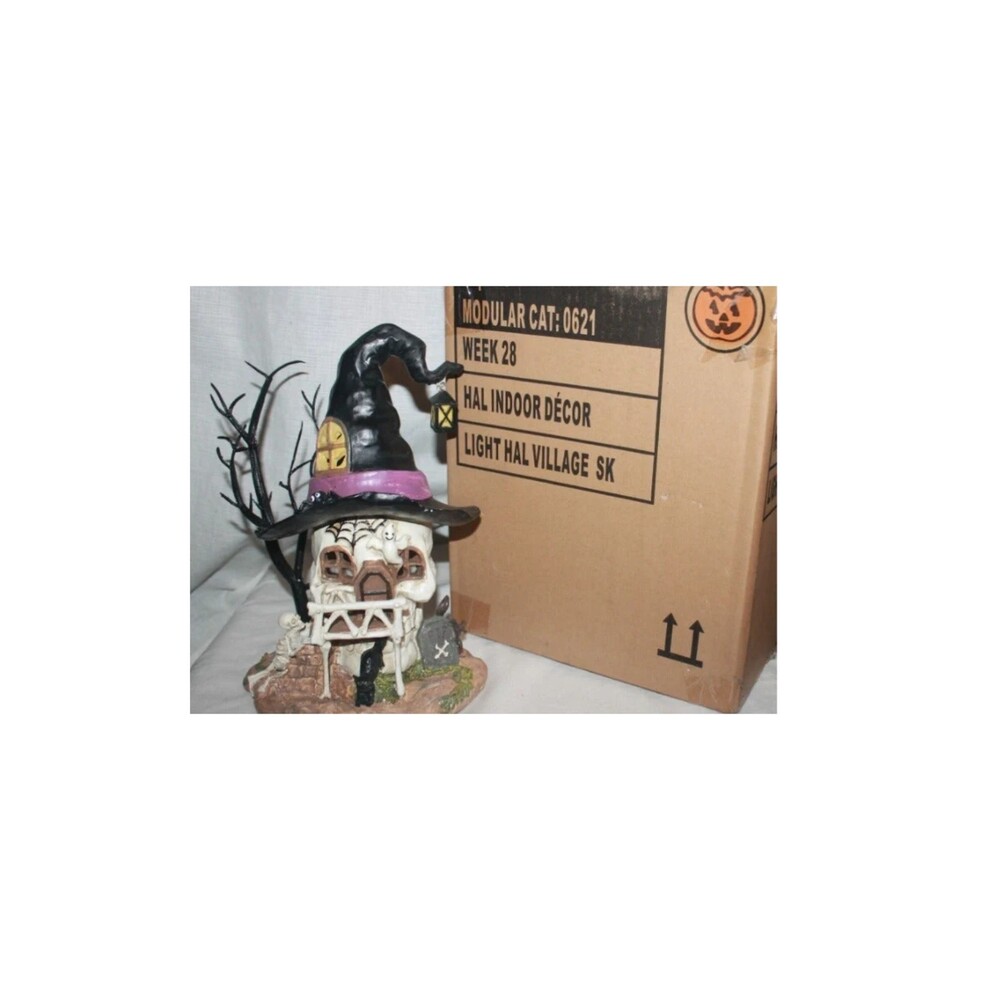 Way To Celebrate 11" Skeleton Halloween Village House LED Lighted